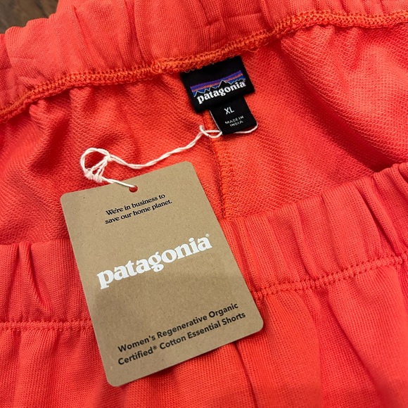 NWT WOMENS PATAGONIA Regenerative Organic Certified French Terry Shorts Pimento - Picture 8 of 10